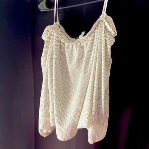Off the shoulder dotted print blouse size Large from Forever 21
